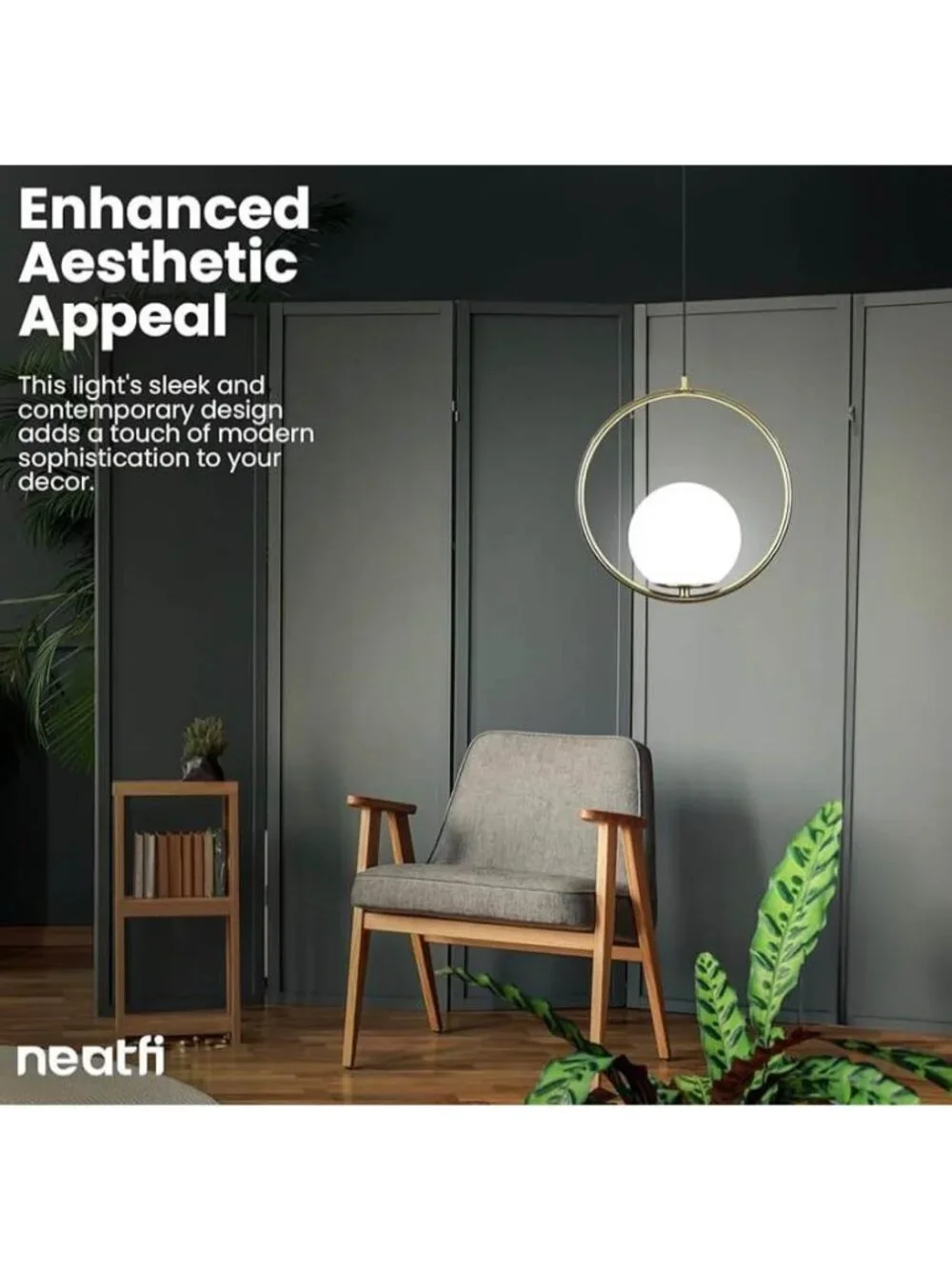 NEW! Neatfi Circular Pendant Light Sophisticated Modern Single Ceiling Hanging